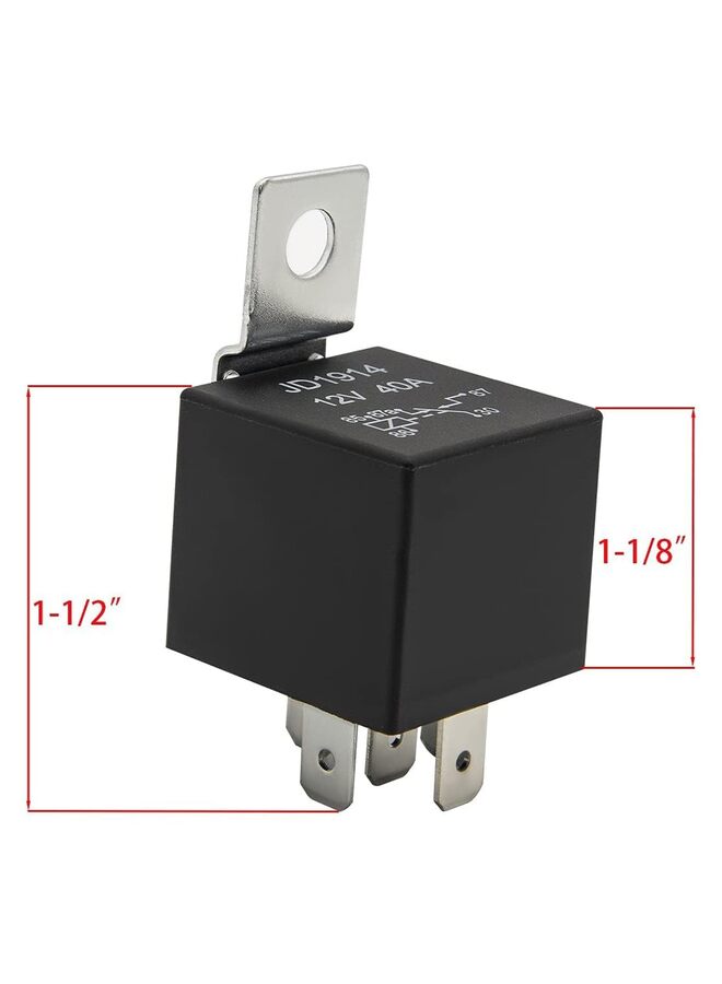 LAMAY 10 PCS 5-Pin 40A 12V Relay Switch, High-Power Water&Dust Resistant 5 Pin Fuel Pump Relay, Muilty-Purpose 4 Pin Relay for Car Motor HeadlAmps, Engine Compartment, Horn, Fuel Pumps - Image 2